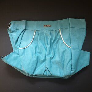 Miche Kris Turquois Blue Demi Shell Faux Leather Lined Silver Tone Hardware